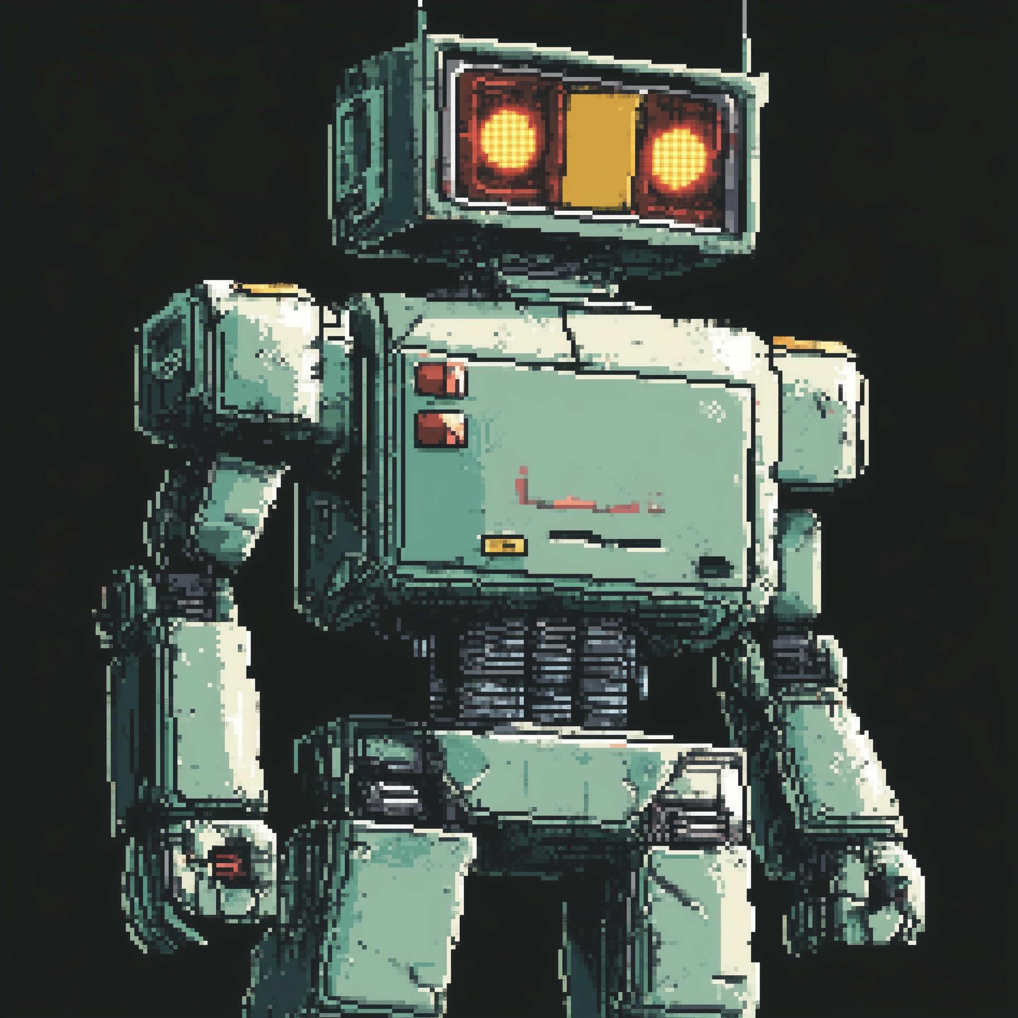 Friendly robot character representing technology education